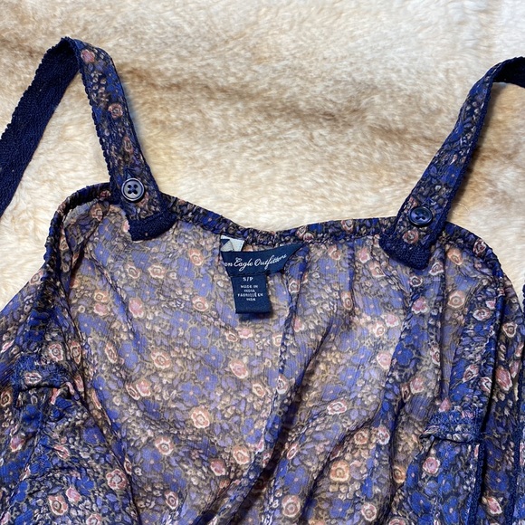 AMERICAN EAGLE   Top Sleeveless Blouse adjustable Small - Picture 9 of 9